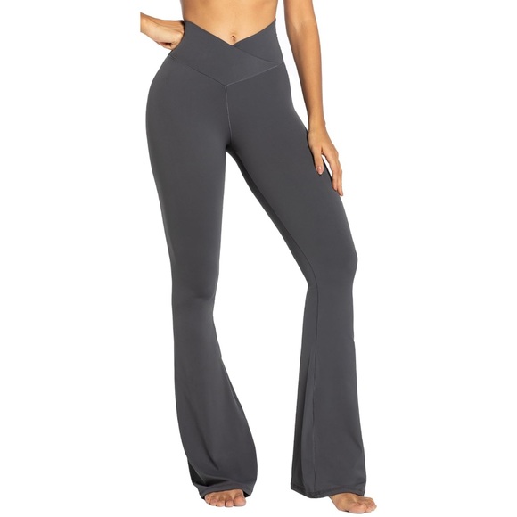 Pants - Sunzel Flare Leggings Crossover Yoga PantsTummy Control High-Waisted and WideLeg